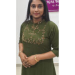 Georgette A Line Kurti in Olive Green & Green | Elegant Women’s Kurti – VB 5018 & VB 5021