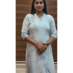 Popcorn A Line Kurti in Light Grey | Women’s Casual & Festive Wear – VB 5013