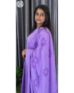2-Piece Kurti Top & Dupatta (VB 5337) — Georgette, Dark Purple, Kerala-Ready Elegance