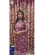 Tissue Co-ords Set (VB 5059) — Dark Purple “Chiku Shade” | Kerala-Ready Matching Outfit - Image 4