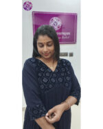 Georgette Kurtis (VB 5089 & VB 5093) — Kerala-Ready Elegance in Green & Dark Blue - Image 7