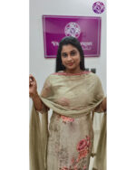 Semi-Silk 3-Piece Kurti Set (VB 5118) — Golden Silk, Graceful & Ready for Kerala - Image 5