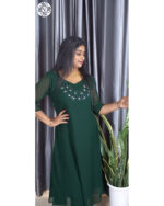 Georgette A-Line Kurtis (VB 5267, VB 5271, VB 5275) — Kerala-Ready Elegance in Wine & Greens - Image 7