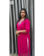 Georgette Kurtis (VB 5309, VB 5313, VB 5317) — Kerala-Ready Elegance in Rani Pink, Bottle Green & Navy Blue - Image 7