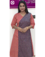 Cotton Ajrakh A Line Cross Cut Kurti – Navy Blue & Peach, Blue & Maroon | VB 5209 & VB 5033 - Image 4