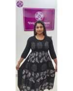 Rayon Smoky Frock (VB 5106) — Black, Floaty & Kerala-Ready - Image 2
