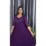 Georgette A-Line Kurtis (VB 5267, VB 5271, VB 5275) — Kerala-Ready Elegance in Wine & Greens