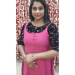 Roman Silk & Velvet Romper (VB 5082) — Pink & Black Statement for Kerala