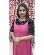 Roman Silk & Velvet Romper (VB 5082) — Pink & Black Statement for Kerala