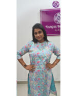 Pure Cotton 2-Piece Kurti Set (VB 5143) — Sky Blue, Cool & Ready for Kerala - Image 2