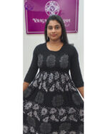 Rayon Smoky Frock (VB 5106) — Black, Floaty & Kerala-Ready
