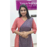 Cotton Ajrakh A Line Cross Cut Kurti – Navy Blue & Peach, Blue & Maroon | VB 5209 & VB 5033